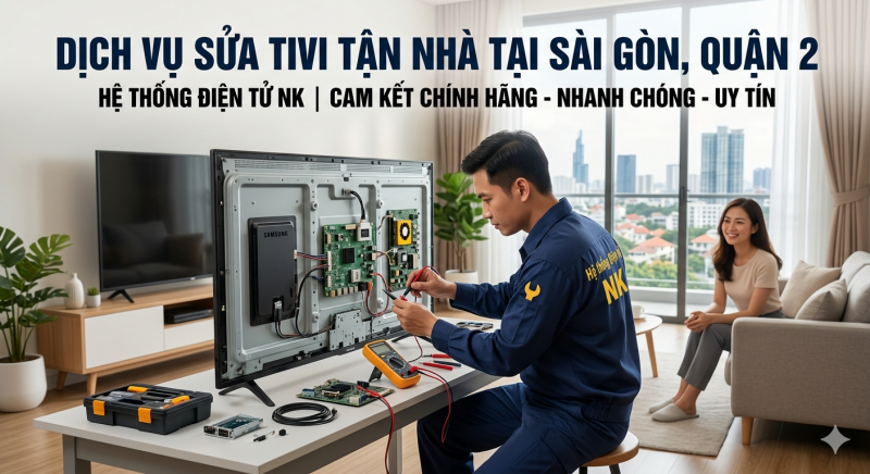 Sửa Tivi Tận Nhà Tại Sài Gòn, Quận 2 | Giá Rẻ, BH 12T - Điện Tử NK