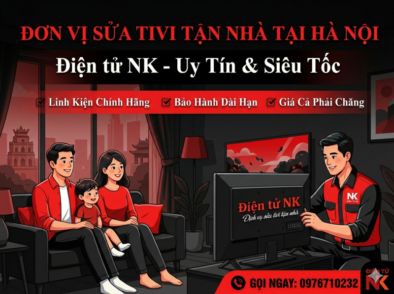Đơn vị sửa tivi tận nhà tại Hà Nội chuyên nghiệp, linh kiện chính hãng – Điện tử NK